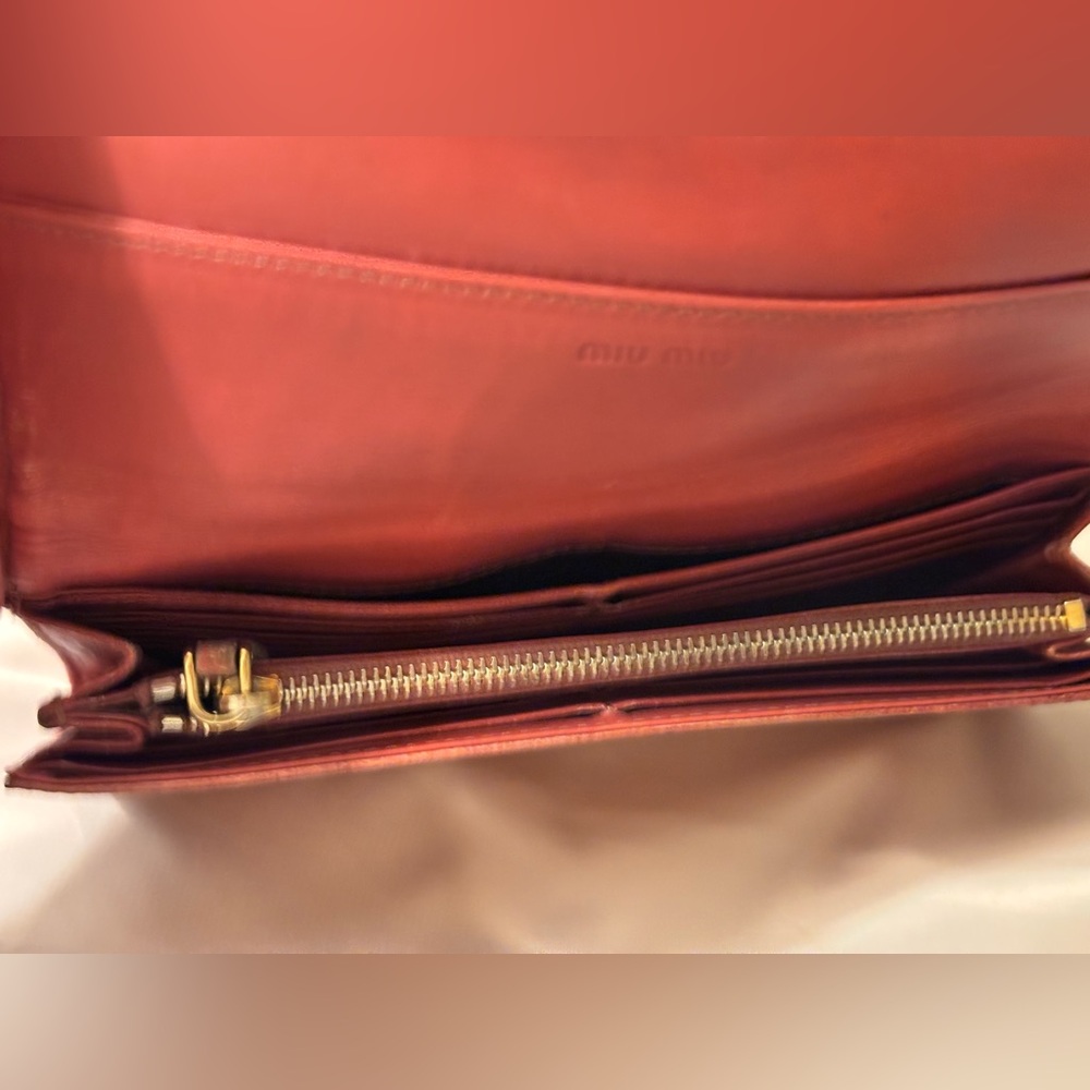 Miu Miu Croc-Embossed Leather Long Wallet - Picture 14 of 15